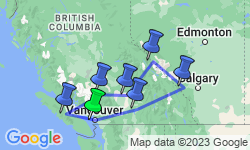 Google Map: Grand Western Canada Vacation