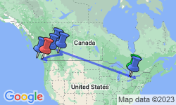 Google Map: Great Canadian Rail Journey