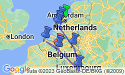 Google Map: Holland, Luxembourg & Belgium