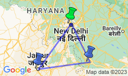 Google Map: Independent India: The Golden Triangle