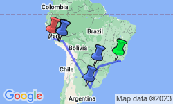 Google Map: Independent Brazil, Argentina, & Peru