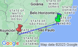 Google Map: Independent Rio de Janeiro and Iguassu Falls