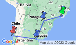 Google Map: Brazil & Argentina Escape with Santiago