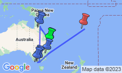 Google Map: Great Sights of Australia with Fiji