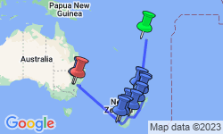 Google Map: Best of New Zealand with Fiji & Sydney