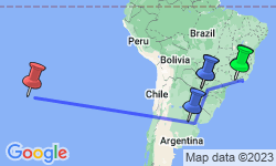 Google Map: South America Getaway with Santiago & Easter Island
