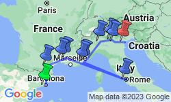Google Map: Amazing Barcelona Southern France and Italy