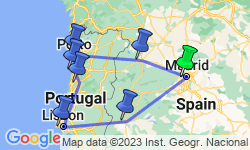 Google Map: Amazing Portugal with Madrid