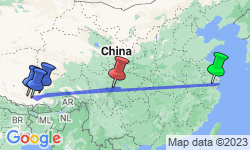 Google Map: China • Tibet: Von Shanghai über Lhasa nach Chengdu