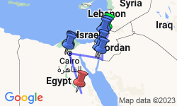 Google Map: Jordan and Egypt - Petra to the Pyramids