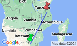 Google Map: Tanzania Fly-In Ruaha, Selous & Dar