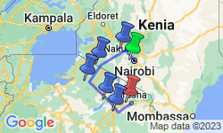 Google Map: Groepsrondreis Kenia en Tanzania