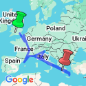 Google Map: London to Athens with Greek Island Hopping