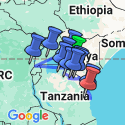 Google Map: Gorilla Trek, Kenya & Tanzania