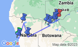 Google Map: Namibia to Falls