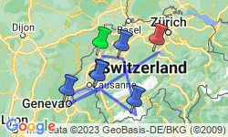 Google Map: Switzerland: Hidden Trails & Majestic Peaks