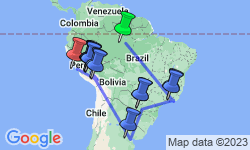 Google Map: Ultimate South America with Brazil's Amazon
