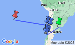 Google Map: Cruising Patagonia with Buenos Aires, Bariloche & Santiago with Easter Island