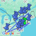 Google Map: Eastern US & Canada Grand Vacation