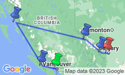 Google Map: Western Canada with Inside Passage