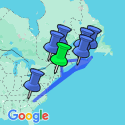 Google Map: Passage through New England & Eastern Canada