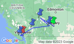 Google Map: Great Resorts of the Canadian Rockies with the Rocky Mountaineer