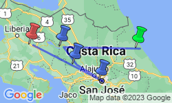 Google Map: Independent Costa Rica Wonders with Tortuguero & Guanacaste