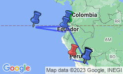 Google Map: Independent Galapagos at the Finch Bay Resort & Peru with Ecuador's Amazon