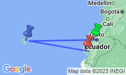 Google Map: Independent Galapagos cruise aboard the Galápagos Legend with Ecuador's Amazon