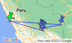 Google Map: Independent Peru Highlights with Peru's Amazon