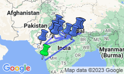 Google Map: Icons of India: The Taj, Tigers & Beyond with Mumbai, Varanasi & Kathmandu