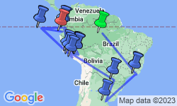 Google Map: Spirit of South America with Amazon & Galápagos Cruise