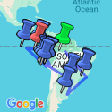 Google Map: Spirit of South America with Amazon & Galápagos Cruise