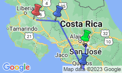 Google Map: Costa Rica: Coast to Coast