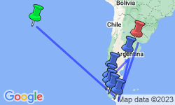 Google Map: Patagonia: Journey to the End of the World with Easter Island