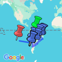 Google Map: South American Odyssey with Amazon & Easter Island