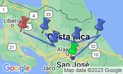 Google Map: Natural Wonders of Costa Rica with Guanacaste