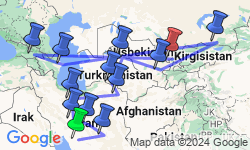 Google Map: Iran • Turkmenistan • Usbekistan: Große Seidenstraße Teil 1+2