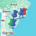 Google Map: Real Argentina to Brazil