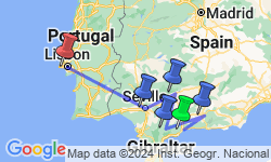 Google Map: Exploring Iberia: Southern Spain to Coastal Portugal