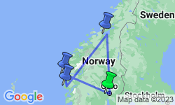 Google Map: Spectacular Norwegian Fjords with Havila Cruise