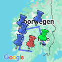 Google Map: Autorondreis imposant Noorwegen