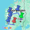 Google Map: Fly drive rondreis imposant Noorwegen