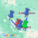 Google Map: Bus- en kampeerrondreis Family in the Rockies