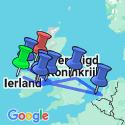 Google Map: P&O Ferries en Irish Ferries, 12-Daagse autorondreis Noord West Ierland - Inns