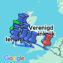 Google Map: DFDS Ferries en Irish Ferries, 18-Daagse autorondreis Glamping in Ierland - luxe kamperen