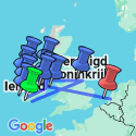 Google Map: P&O Ferries en Irish Ferries, 22-daagse rondreis Ierland Compleet