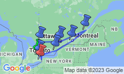 Google Map: Autorondreis Oost Canada