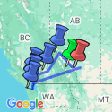 Google Map: 11-daagse busrondreis Rockies Trail, verblijf in hotels