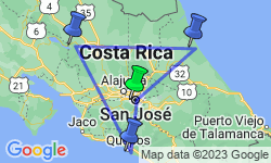 Google Map: Costa Rica North and South: National Parks, Wildlife & Hot Springs
